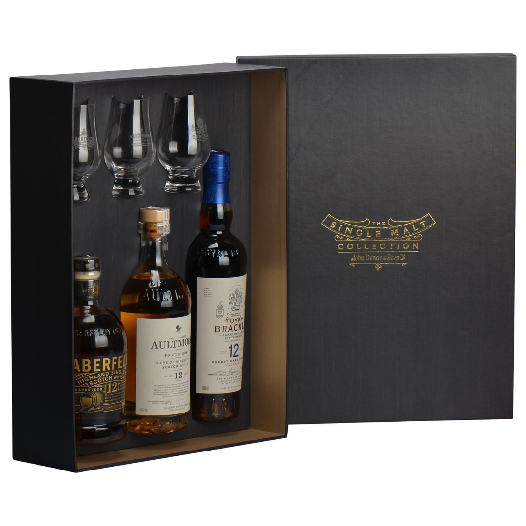 The Singlemalt Collection: Aberfeldy 12YO 750ml, Aultmore 12YO 700ml, And Royal Brackla 12YO 700ml