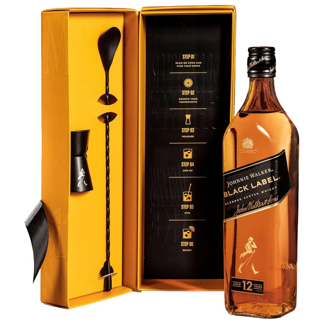 Johnnie Walker Black Label 700ml Cocktail Kit