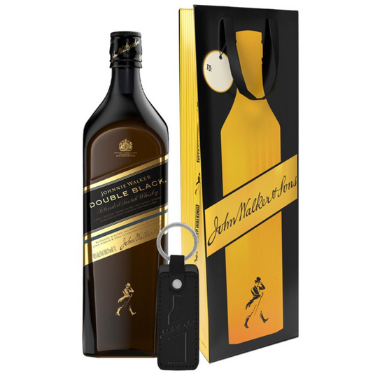 Johnnie Walker Double Black 1000ml with Gift Bag and Keychain