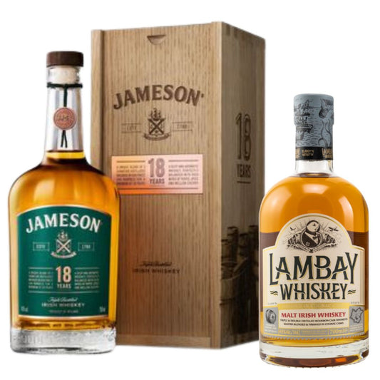 Jameson 18YO 700ml with Free Lambay Malt Irish Whiskey 700ml
