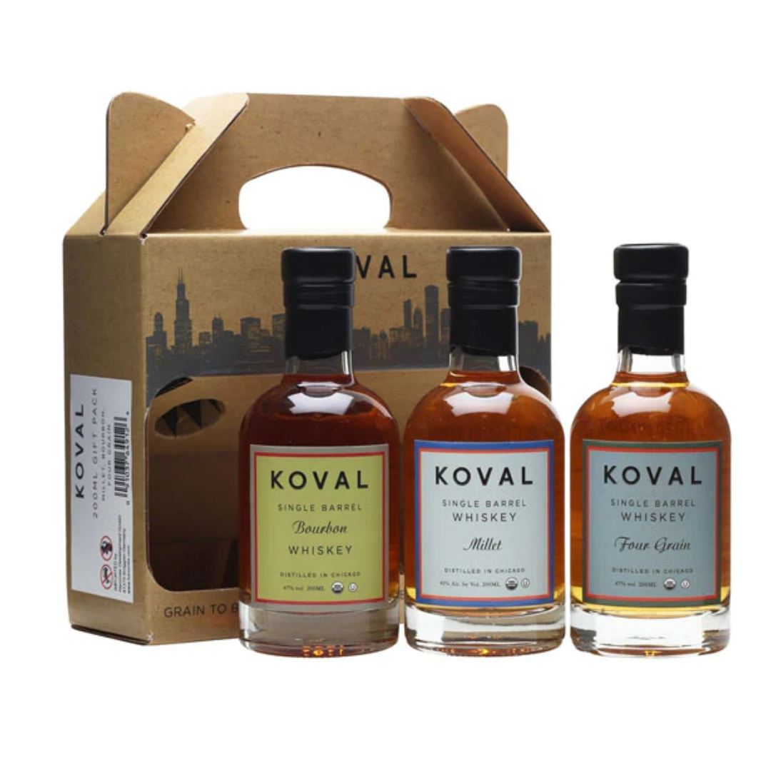 Koval Gift Pack (Bourbon, Four Grain, Rye) 200ml