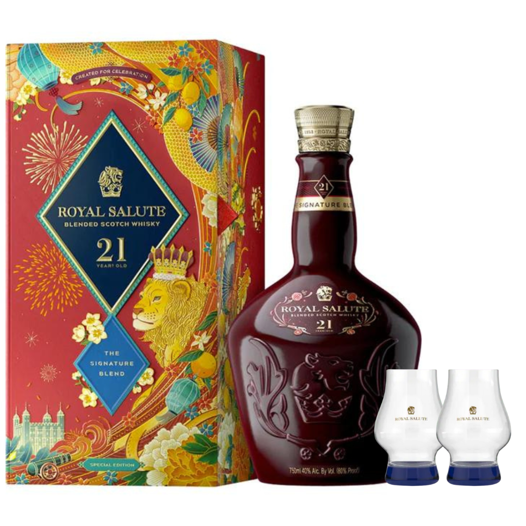 Royal Salute 21YO The Signature Blend CNY 700ml with Two Free Glass
