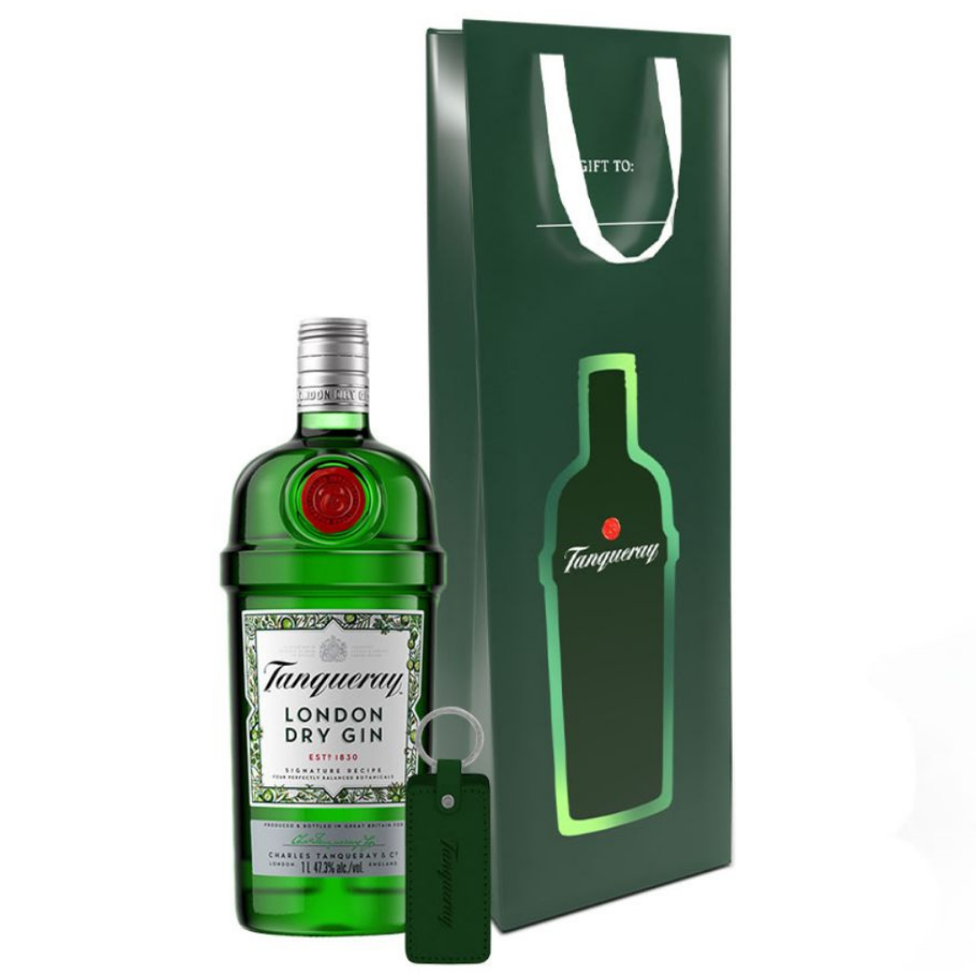 Tanqueray Dry Gin 750ml with Gift Bag and Keychain